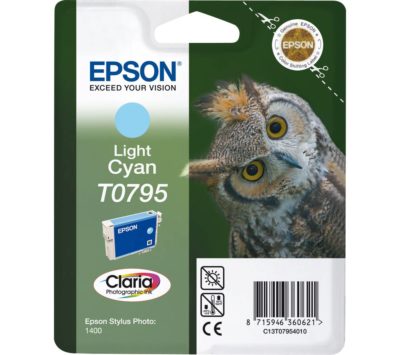 EPSON T0795 Owl Light Cyan Ink Cartridge EPSON T0795 Owl Light Cyan Ink Cartridge